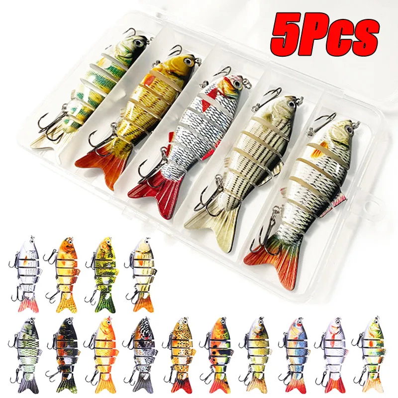 Señuelo de Pesca multiarticulado de 6 segmentos que se hunde, 10cm/17,5g, Swimbait, Wobblers artificiales, Crankbait, cebo duro, aparejos de Pesca, 5/3/1 Uds.
