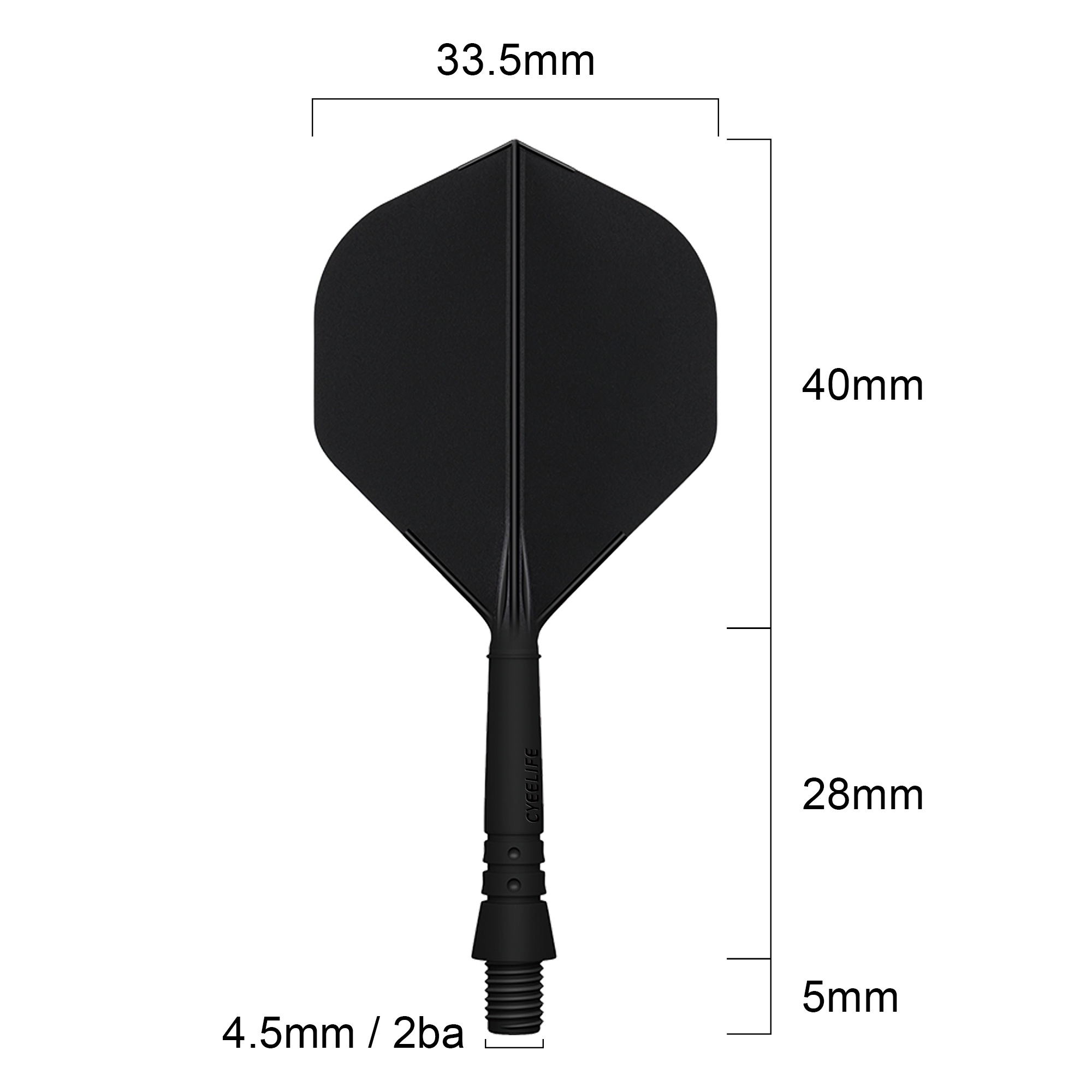 CyeeLife 6PCS Dart Flights and Shafts 2BA Professional ,New Dart accessories kit,Durable&Not easy to break,8 colors