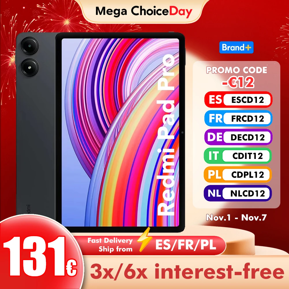 Xiaomi-Tableta Redmi Pad Pro, versión Global, 6GB + 128GB, 8GB + 256GB, Snapdragon, pantalla de 12,1 pulgadas, 120Hz, batería de 10000mAh