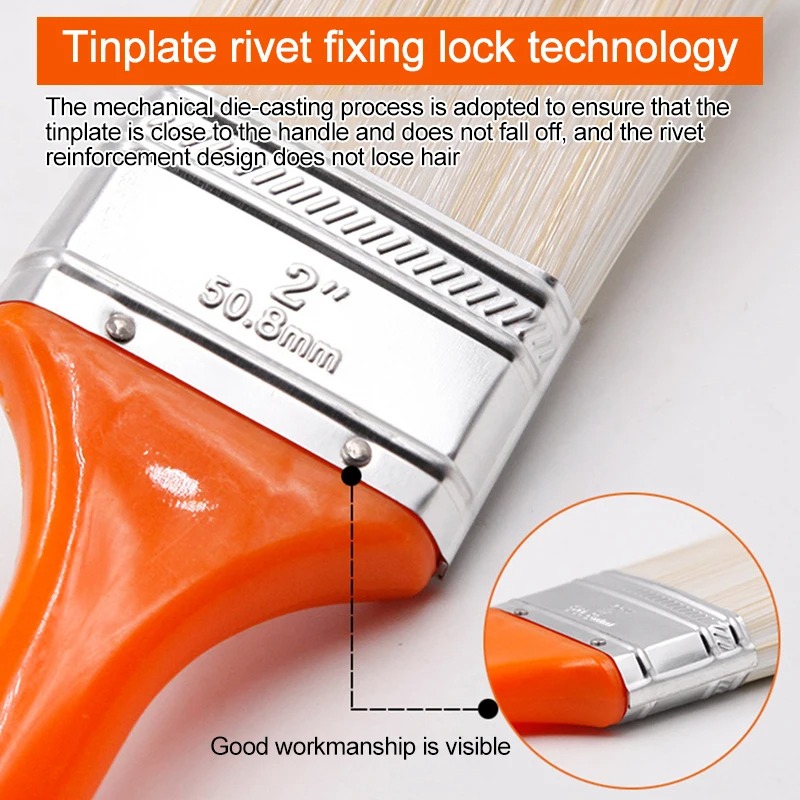 Home Improvement Wall Paint Brush PET Soft Bristle Durable Cleaning Brush ABS Handle Home Decoration Oil Painting Brush Tools