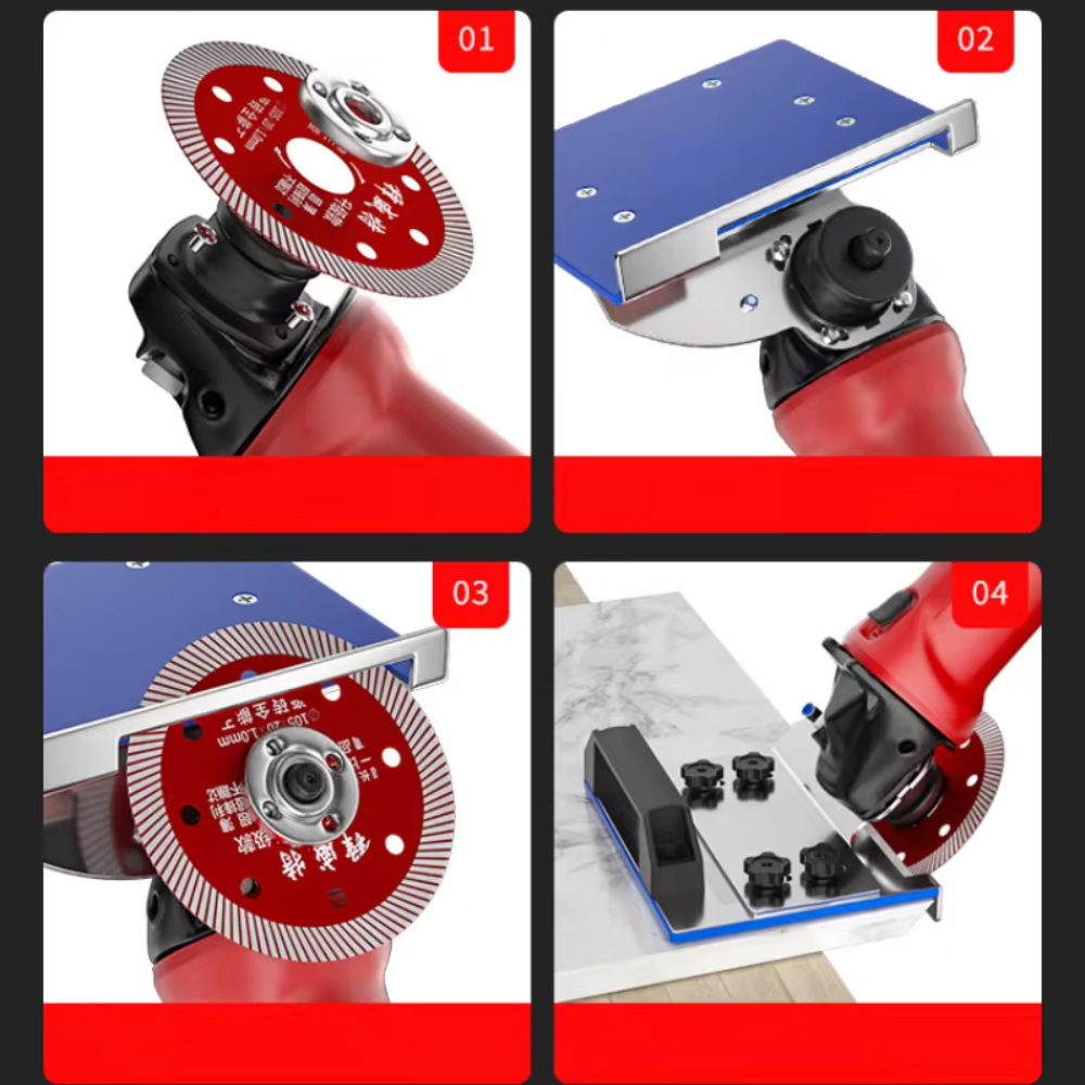 Metal Angle Grinder Stand for Tile 45°Chamfer Cutting Angle Grinder Attachment Portable Chamfered Bracket Dust Removal