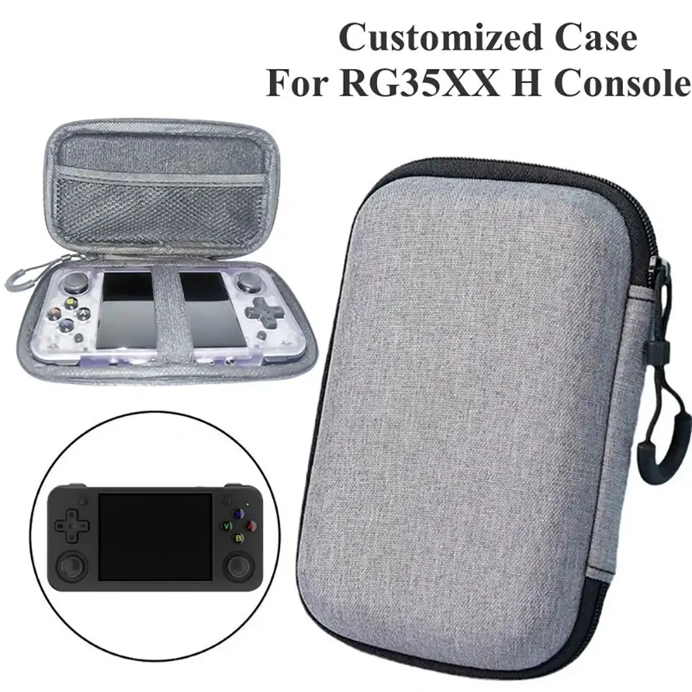 1Pcs Portable Game Console Case For RG35XX H Game Console Case Storage Bag Protective Zipper Carry Bag EVA Hard Handbag