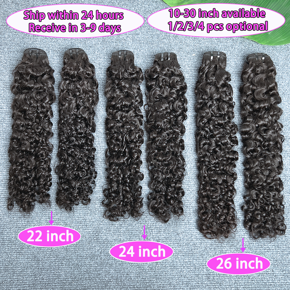 Birmese krullende menselijke haarbundels # 1B Natuurlijke Kleur Golvend Ruw Maagdelijk Haar Weave Extensions Bouncy Krullend 100% Menselijk Haar Voor Vrouwen