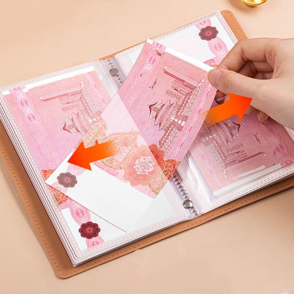 PU-leer Geldbesparende binder Draagbare hervulbare planner Organisator Geluk Besparingen Handboek Budget Bindmiddel