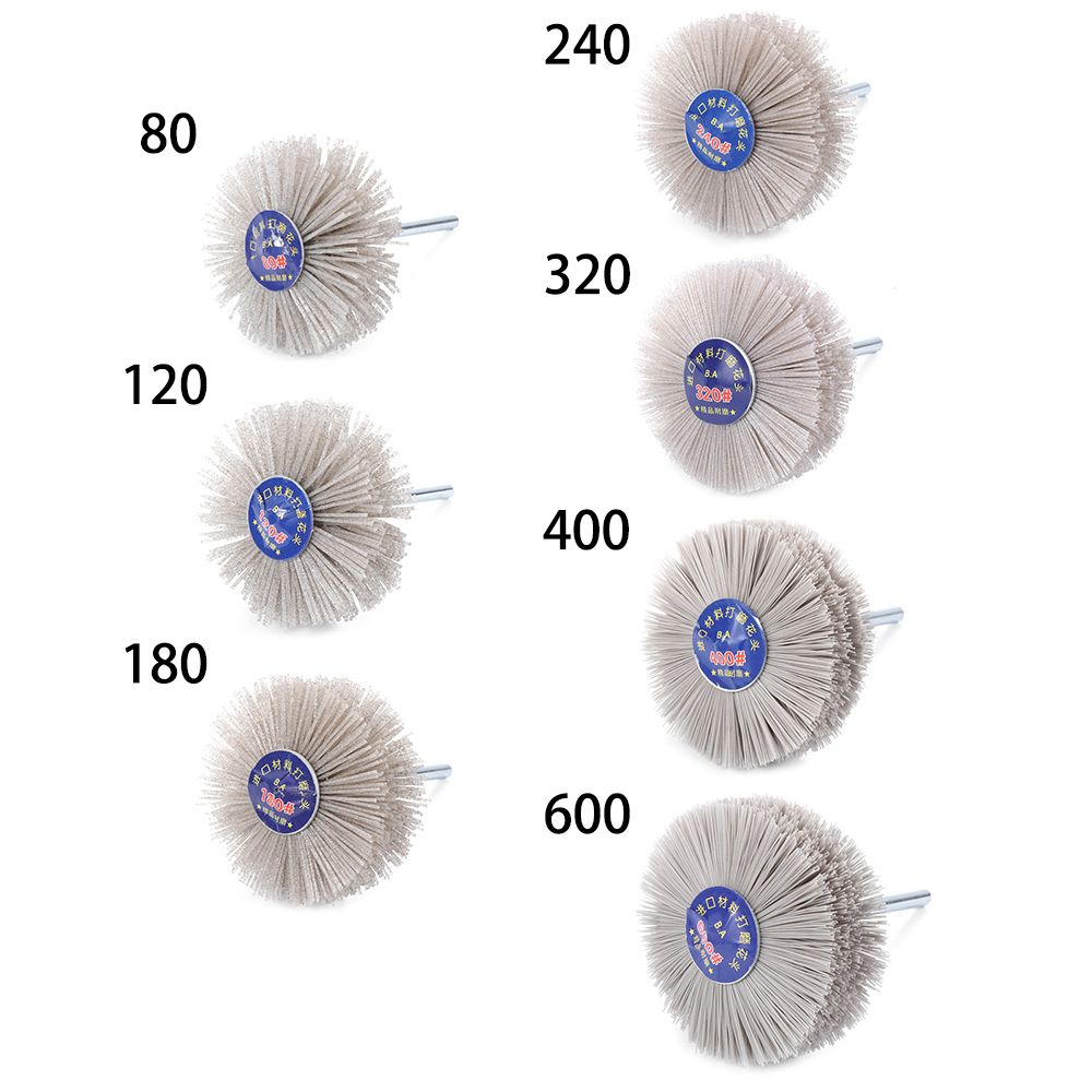 Broca de móveis de madeira, polimento, rebarbação, fio abrasivo, cabeça de flor, escova de roda de nylon, polimento de broca elétrica
