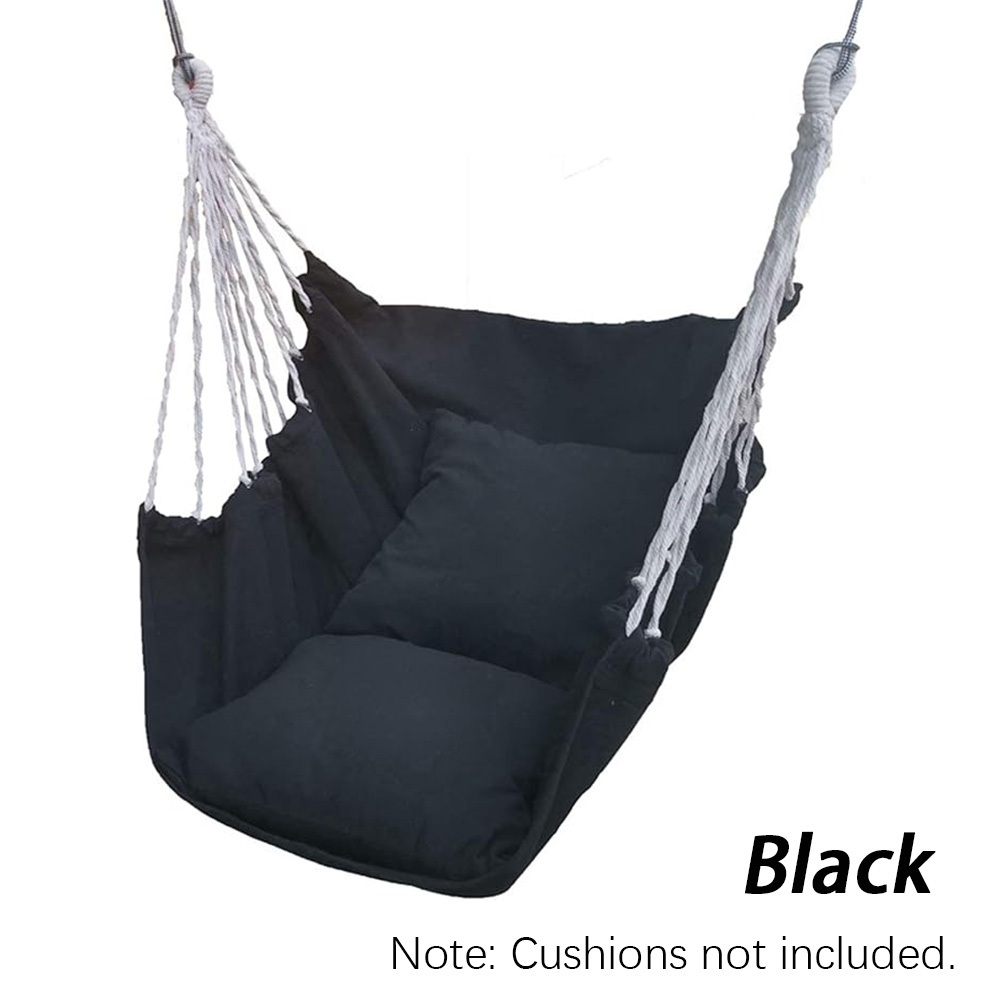 Hamaca portátil para acampar al aire libre, silla colgante de lona, mecedora perezosa de ocio para Patio, jardín, balcón y dormitorio