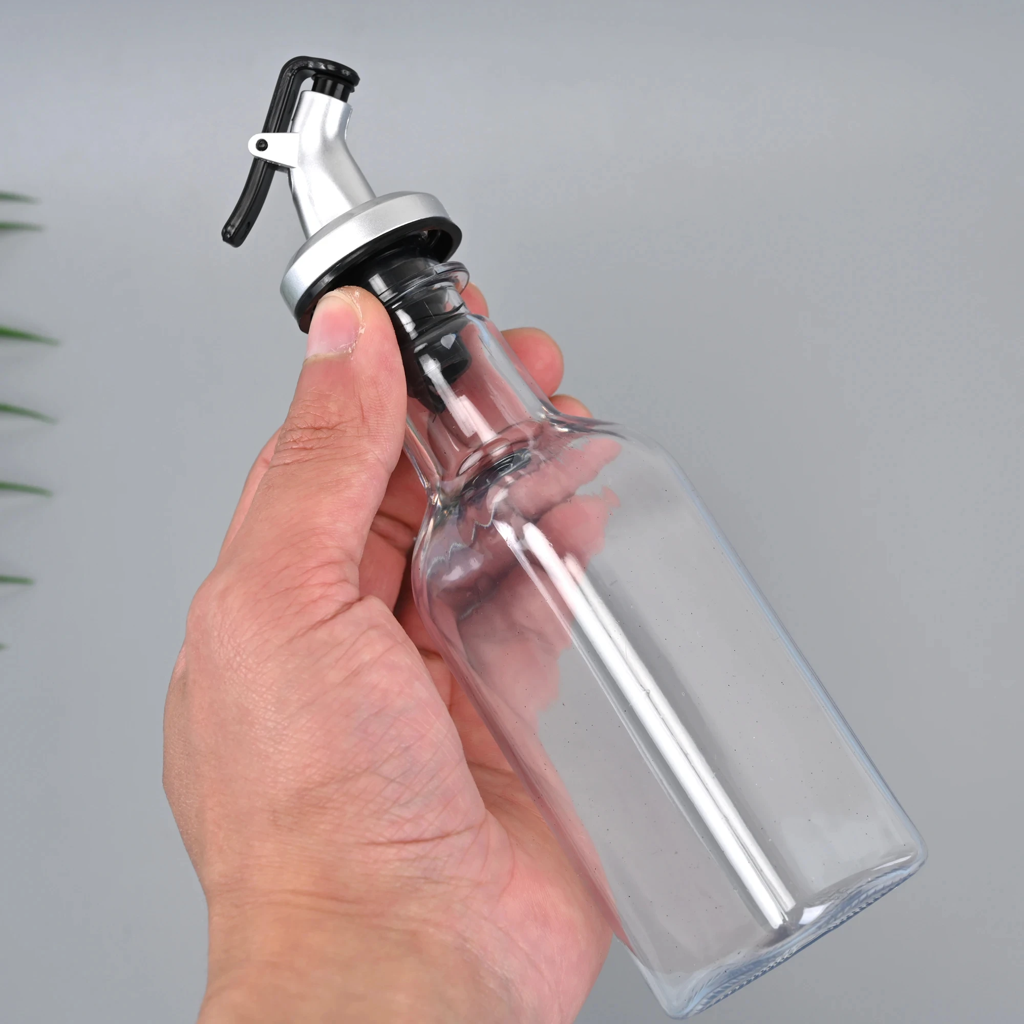 Bote de aceite de 150ML/250ML/500ML, botella de plástico a prueba de fugas para condimentos de cocina, salsa de soja, vinagre, botella de aceite de oliva transparente