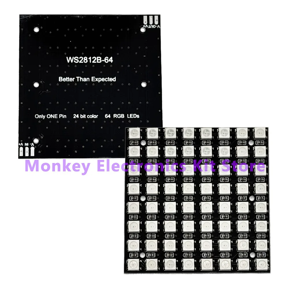 1 pz 8x8 WS2812 LED 5050 RGB 64 bit modulo matrice LED