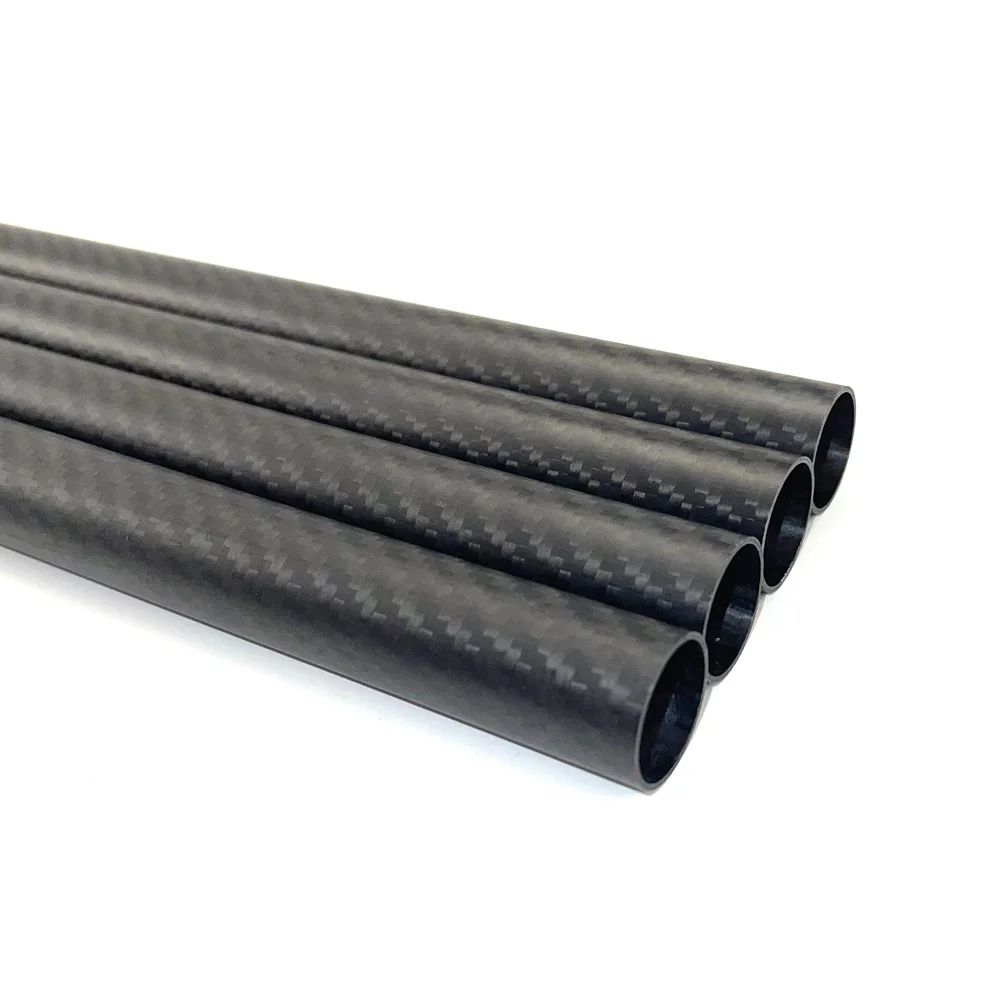 2Pcs 3K Pure Carbon Fiber Tube Twill Matte Surface Pipe Length 50 CM Diameter 5mm to 30mm for RC Model Parts DIY