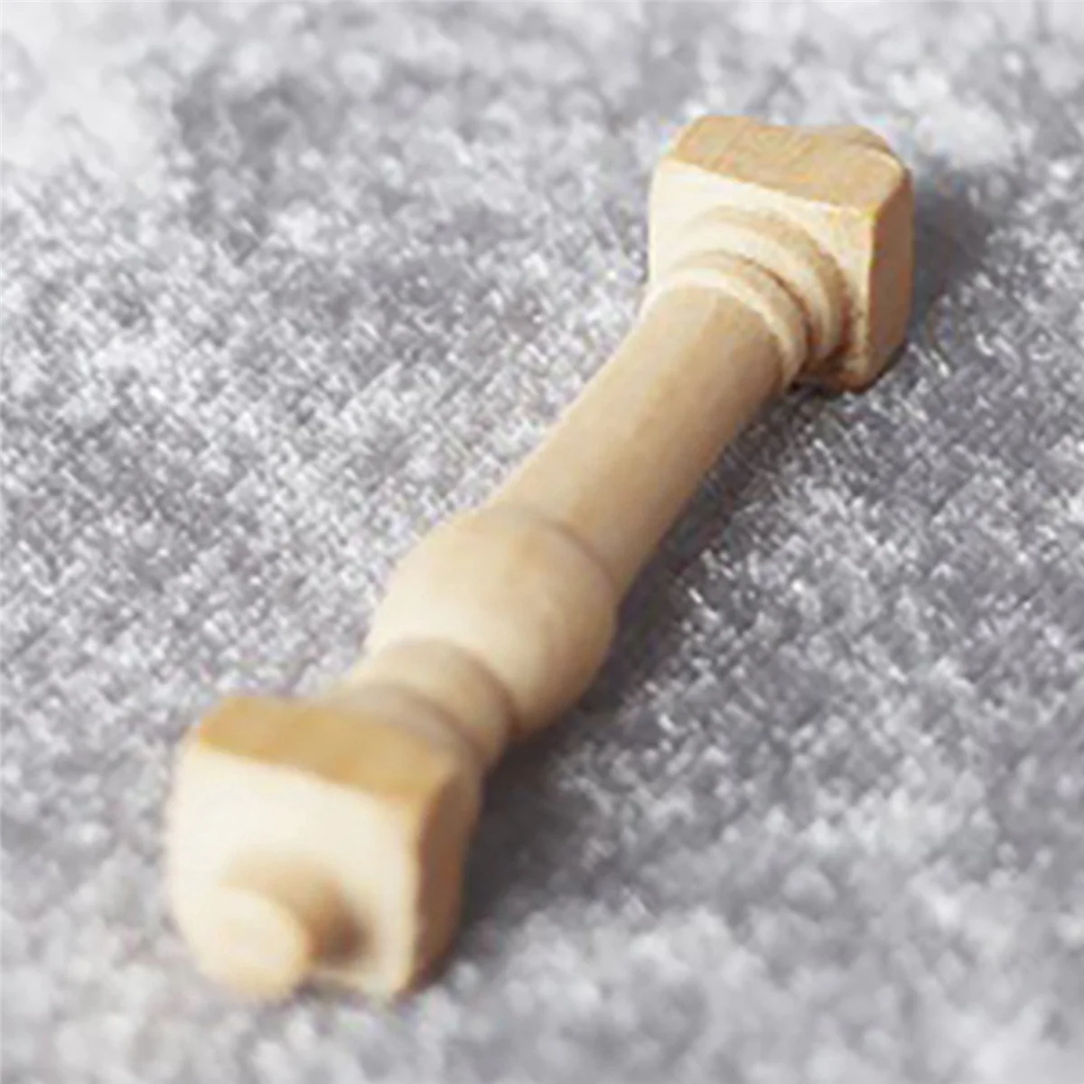 BAAU 60 ชิ้น DIY แกน Balusters ไม้ขนาดเล็ก 1/12 Scale ราวบันไดตกแต่งของเล่น