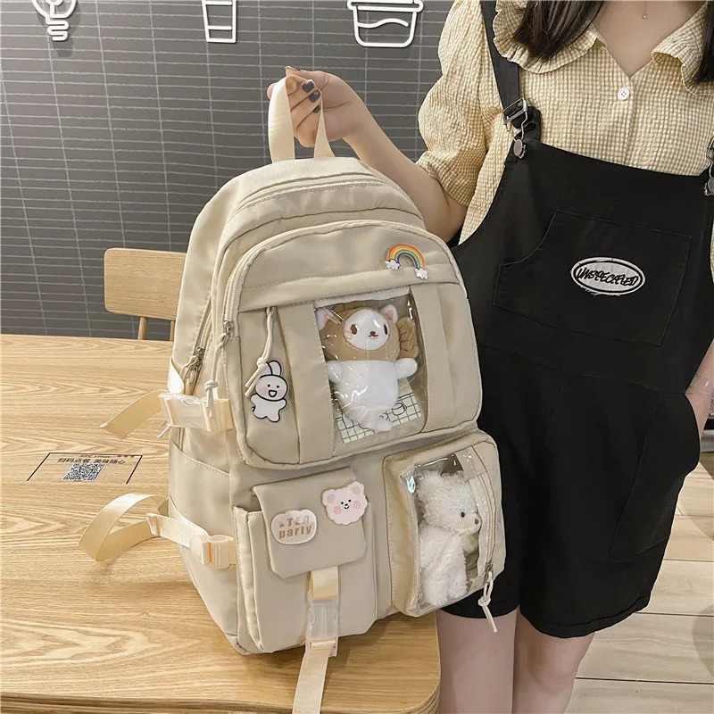 Girl's large capacity backpack, unique and cute student backpack