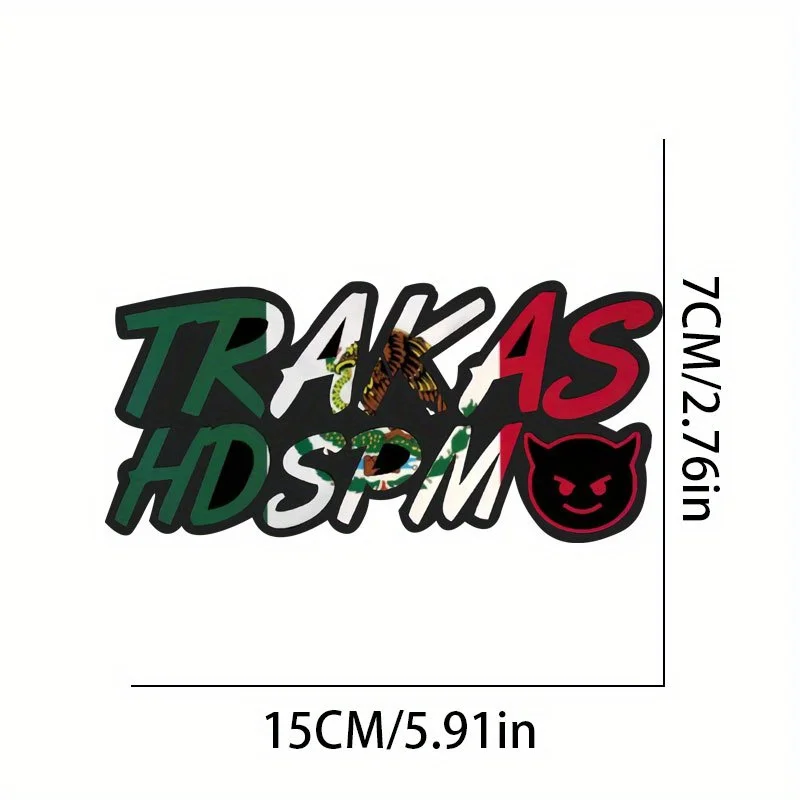 Trakas hdspm-面白いオートバイのステッカー、diyヘルメット、スクーターボディ、防水装飾、日焼け止めビニールデカール、1個