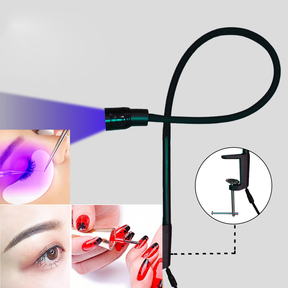 착륙 UV-LED 접착제 경화 램프 미용 네일 미 섬모 가짜 속눈썹 접목 발 바닥 램프 LED 빛 조명 접착제 속도 건조