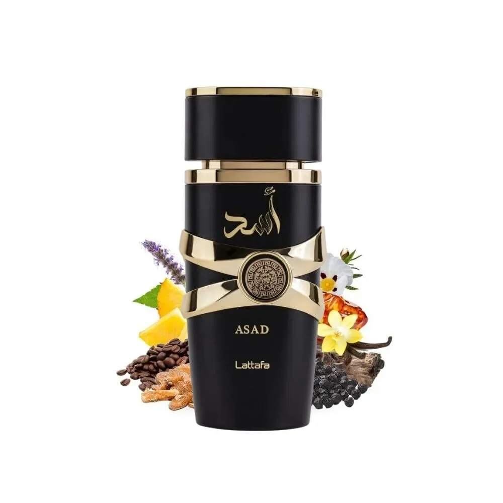 Lattafa Perfumes Asad for Unisex Eau De Parfum Spray 3.4 Ounce