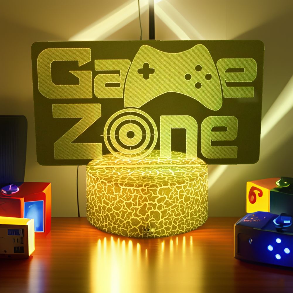 NEON GAMER 3D lampe LED veilleuse configuration de jeu RGB lampes pour enfants Gamer chambre décoration chambre lampe de Table cadeaux personnalisés