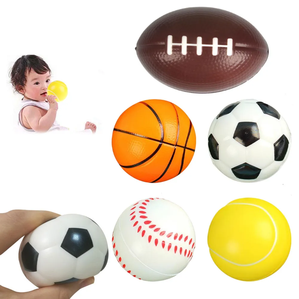 5 uds niños suave fútbol baloncesto béisbol tenis MotionToys espuma esponja descompresión ventilación pelotas antiestrés fútbol Anti estrés