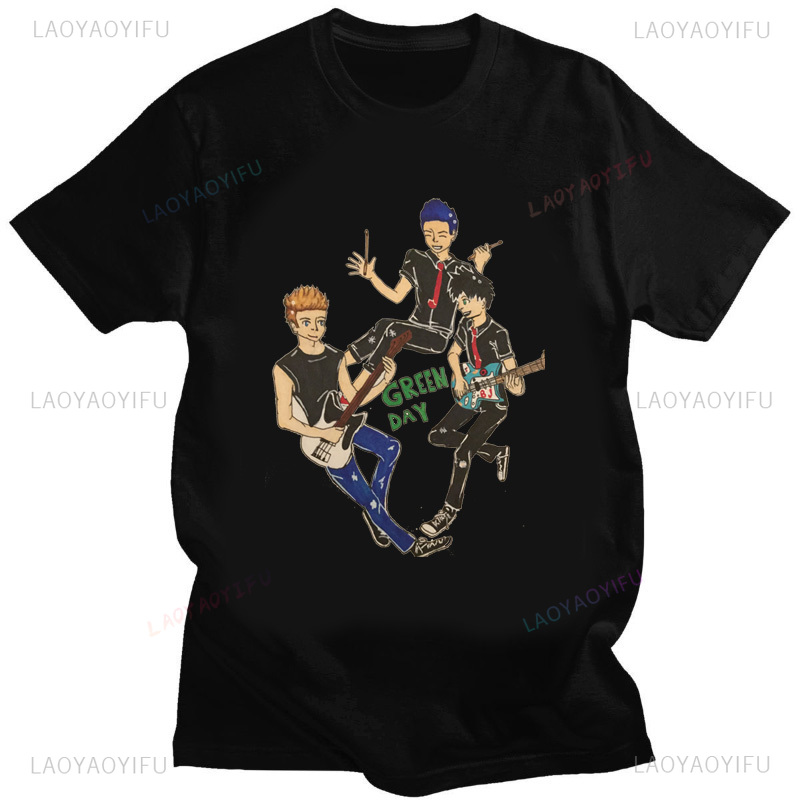 グリーンデイ 'アメリカンイディオットアルバムカバー' Tシャツ男性女性特大 Tシャツノベルティおかしいストリート夏快適な Tシャツ