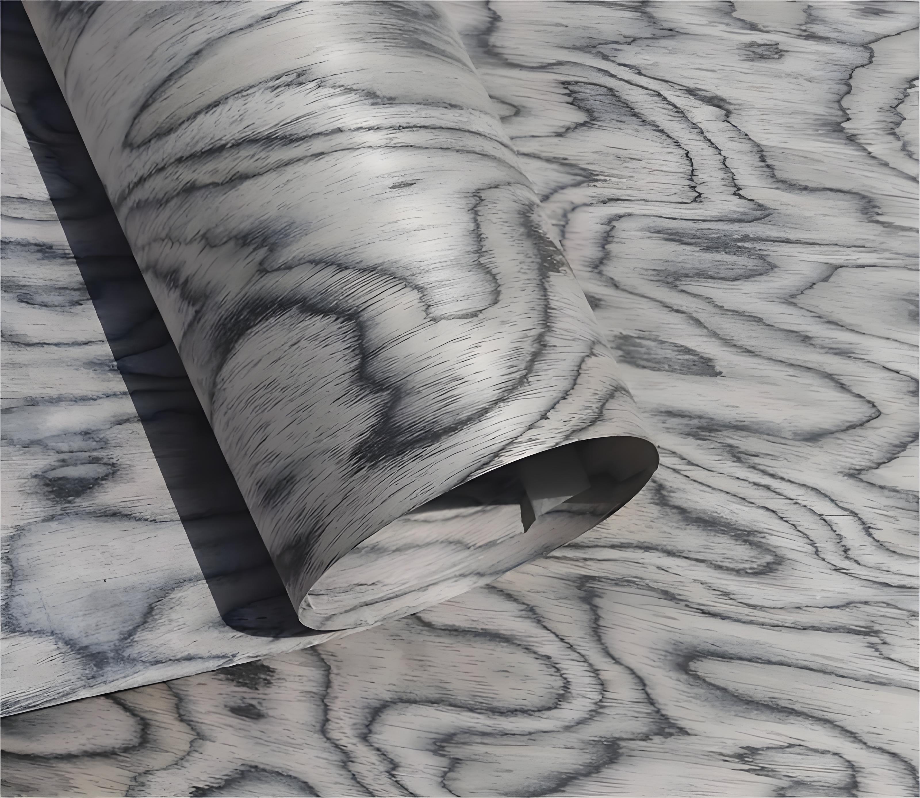 Hoja de chapa de madera de burl de ingeniería de 250cm × 55cm, chapa de madera exótica para muebles de carpintería, arte de pared de madera contrachapada, decoración de Hotel