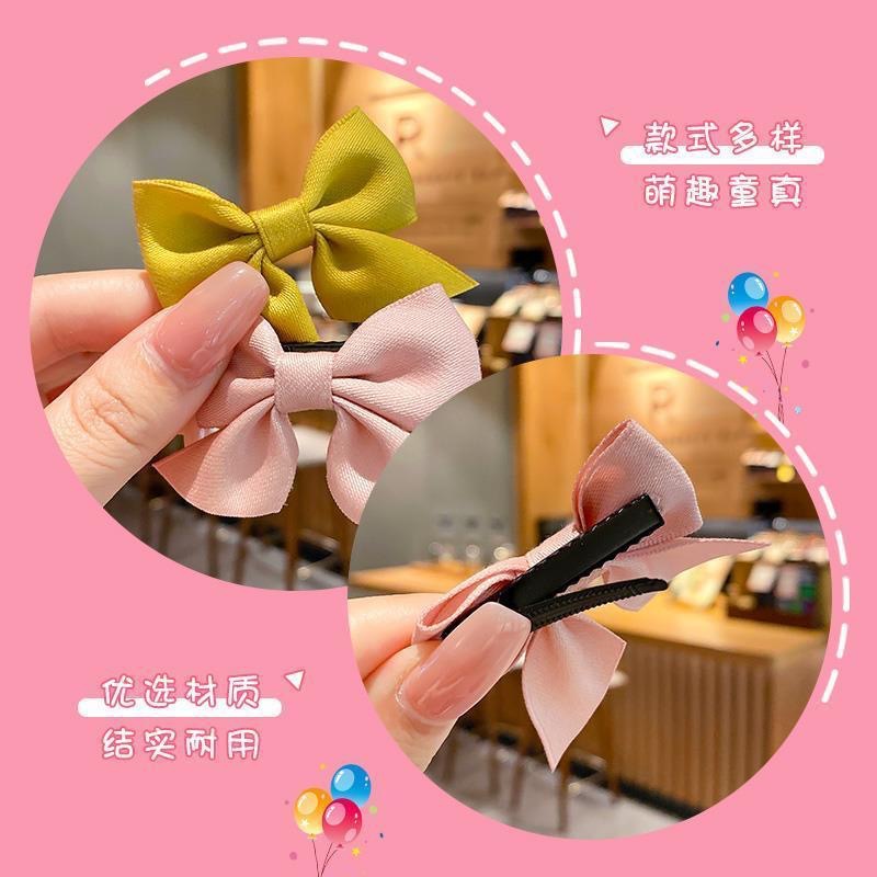 2 uds nuevo lindo tocado con lazo dulce niña accesorios para el cabello verano niñas Clips rojos de red horquillas para bebés pinzas para el cabello para niños regalos