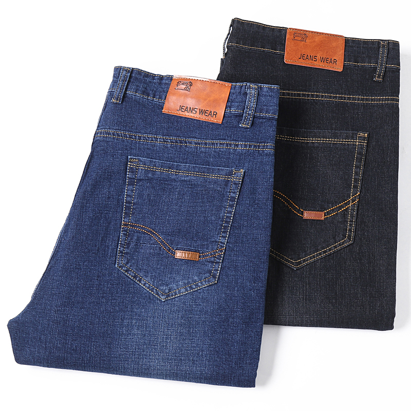 メンズブラックジーンズパンツビッグサイズ48 50大きいサイズパンツ45-150kgジーンズやつワイドレッグジーンズパンタロンオムだぶだぶのジーンズ