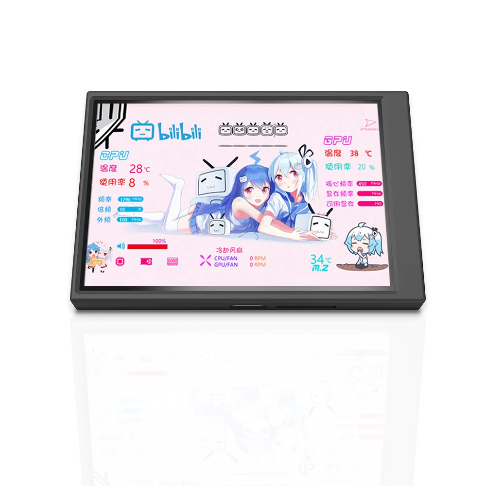 3,5 Zoll IPS Typ-C Sekundärbildschirm Computer CPU GPU RAM HDD MonitorUSB Display für Freely AIDA64 Mini-Monitor