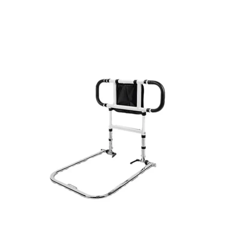 Multi-purpose Bedside Handrail with Induction Light Bed Assist Rail Adjustable Height Bed Guardrail Backrest for Elderly Get Up