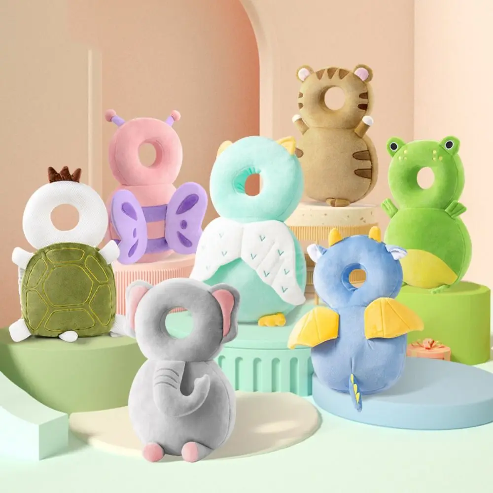 Soft Baby Walker Head Protector น่ารักสบายเด็กป้องกันศีรษะเบาะยืดหยุ่นพร้อมสายคล้องกระเป๋าเป้สะพายหลังสวมใส่ความปลอดภัย Pad เด็ก