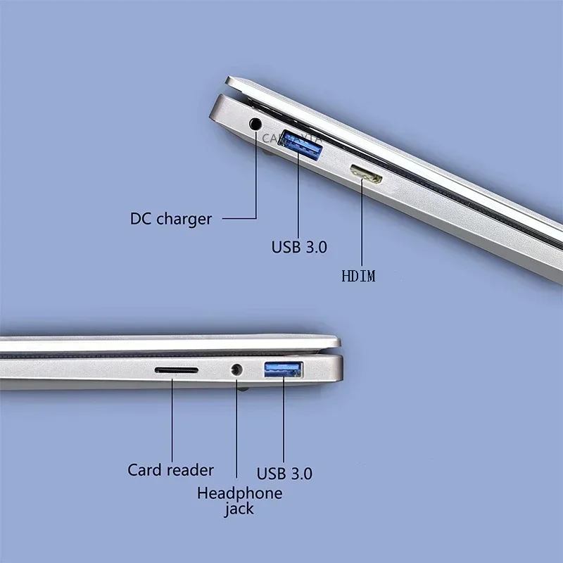 14.1" Student Laptop Intel Pentium N3710 128GB-1TB SSD  Win11 ProDual-Core Portable Notebook Lightweight Study PC Fast Shipping