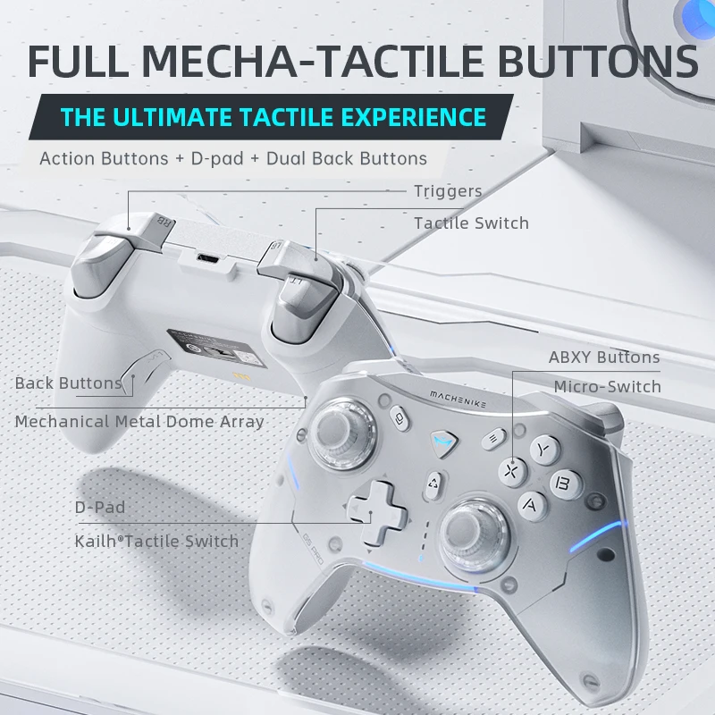 Manette de jeu sans fil Machenike G5 Pro , déclencheur Hall et manette, boutons Mecha-Tactile, manette de jeu pour Switch PC, Android, IOS