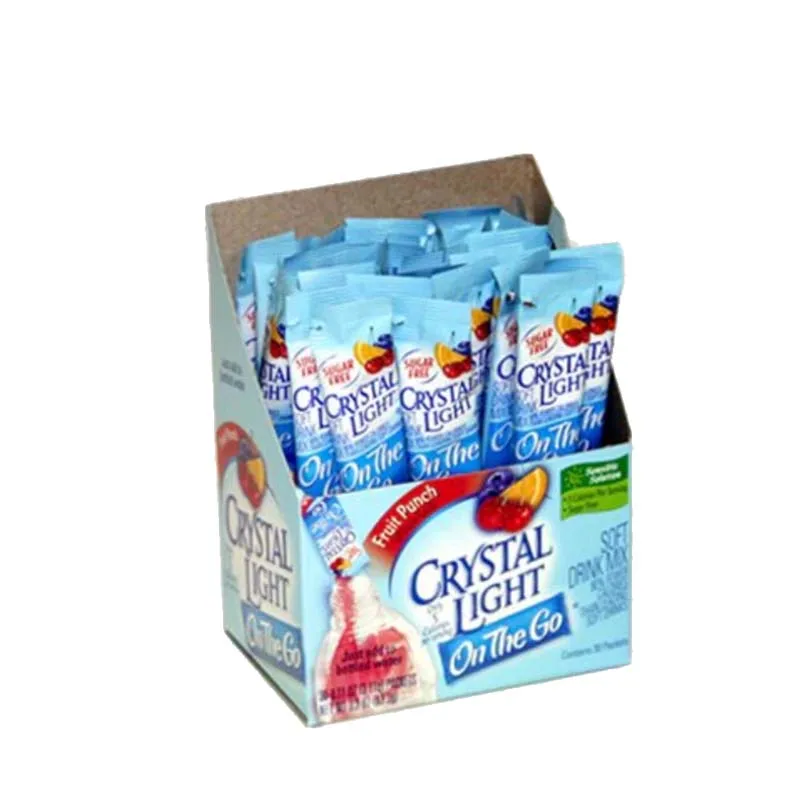 Crystal Light On The Go Sticks   20oz Water Bottle Size Fruit Punch 30 Count Box