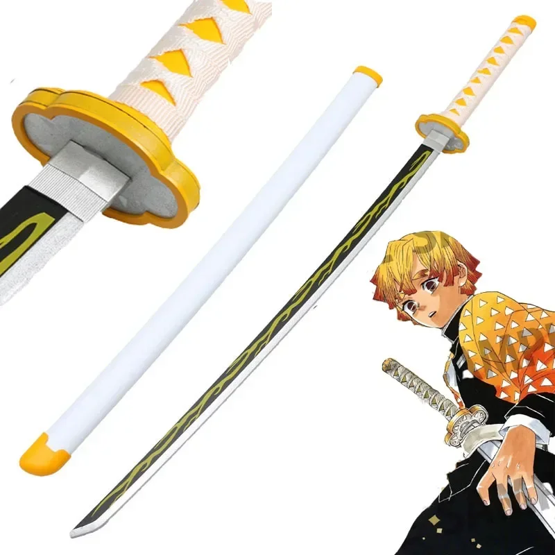 Kimetsu Không Yaiba Thanh Kiếm Agatsuma Zenitsu Katana Mẫu Demon Slayer Satoman Tanjiro Cosplay Thanh Kiếm Dao Gỗ 104Cm Loại Vũ Khí