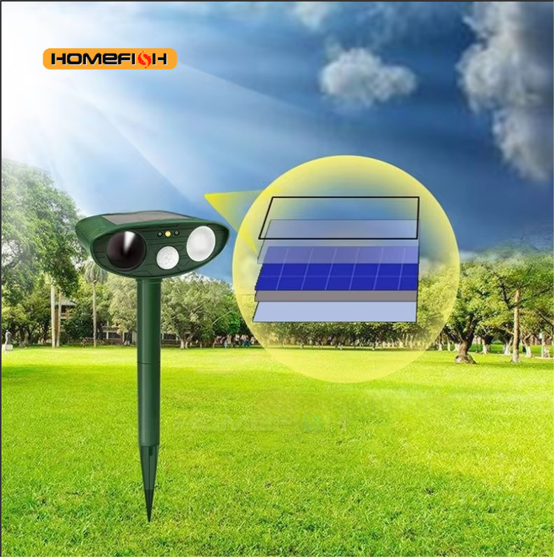 1 pc Solar Powered Ultrasonic Animal Repellent with Infrared Motion Sensor for Rats Birds Cats Dogs Outdoor Garden Farm