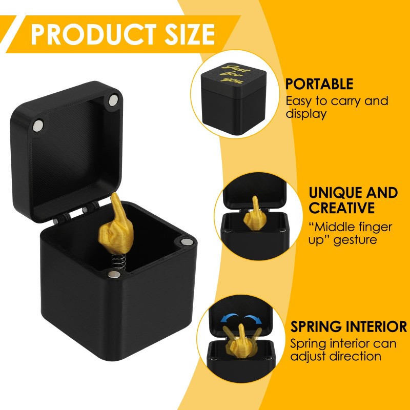 Out of the box pop-up Middle Finger Gift Box Creative Desk Home Decor Gifts Middle Finger Novelty Christmas Funny Prank Gift