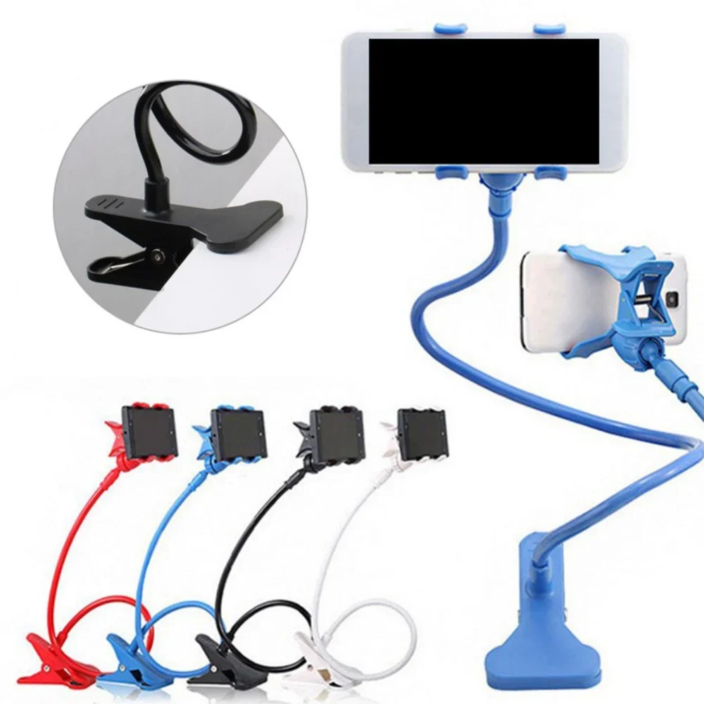 360 หมุนคลิปที่วางโทรศัพท์มือถือขาตั้งแบบพกพา Lazy Bed Desktop Bracket สมาร์ทโฟนโต๊ะขาตั้งฐานรองรับ