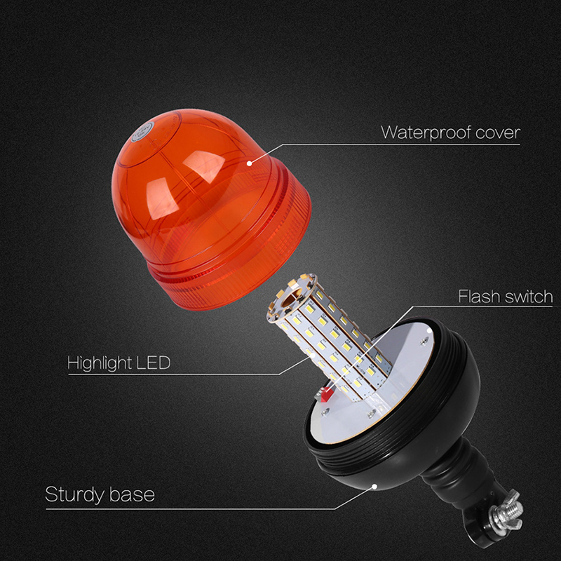 12V 24V LED รถแทรกเตอร์ Beacon Light หมุน Beacon โรตารี่คําเตือนกระพริบฉุกเฉิน Strobe Light สัญญาณรถบรรทุกรถ