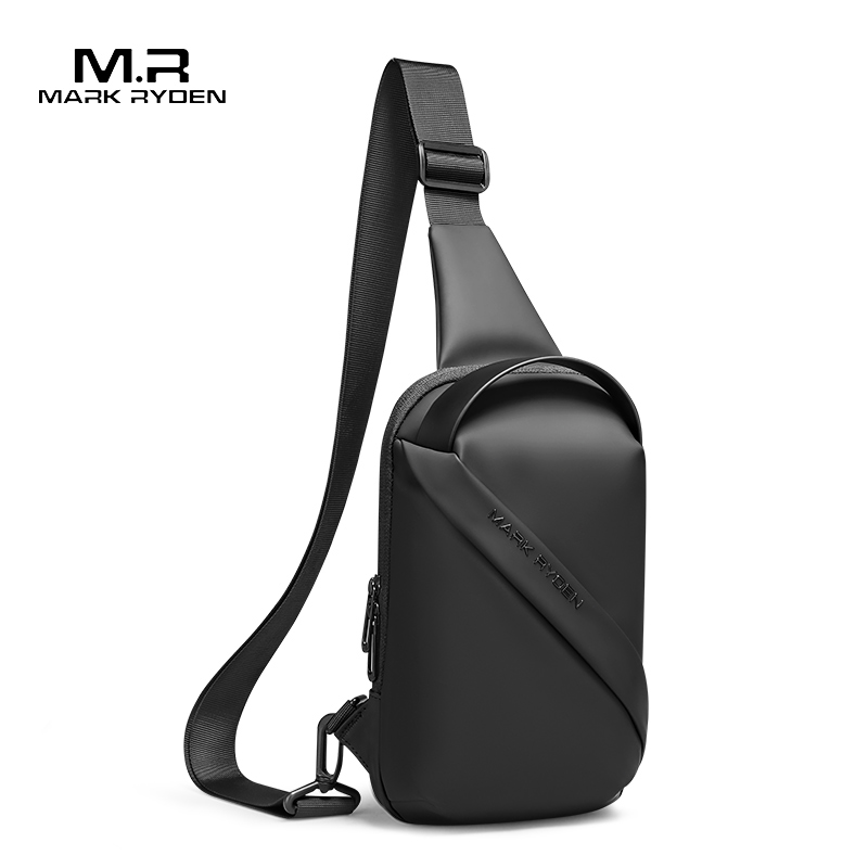 Mark Ryden bolso de hombre Oxford Sling Bag 7,9 pulgadas bolso de pecho masculino bolso cruzado para hombre Moto Biker bolsos de hombro negro nuevo bolso de moda