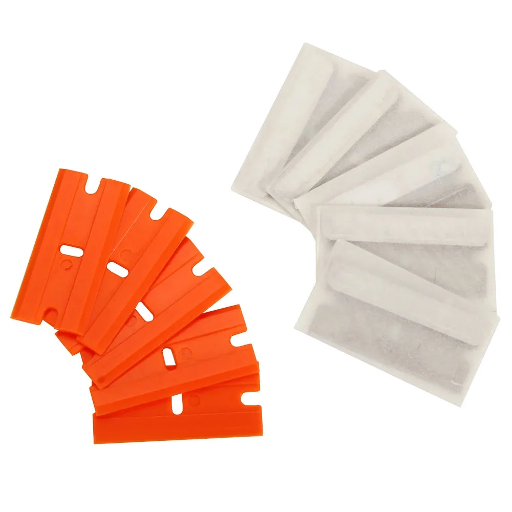 Scraper สําหรับกระจกรถยนต์ใบมีดกระจกหน้าต่างกาวสติกเกอร์ Remover มีดโกนใบมีด Scraper ทําความสะอาดเซรามิค Hob Auto ไม้กวาดเครื่องมือ