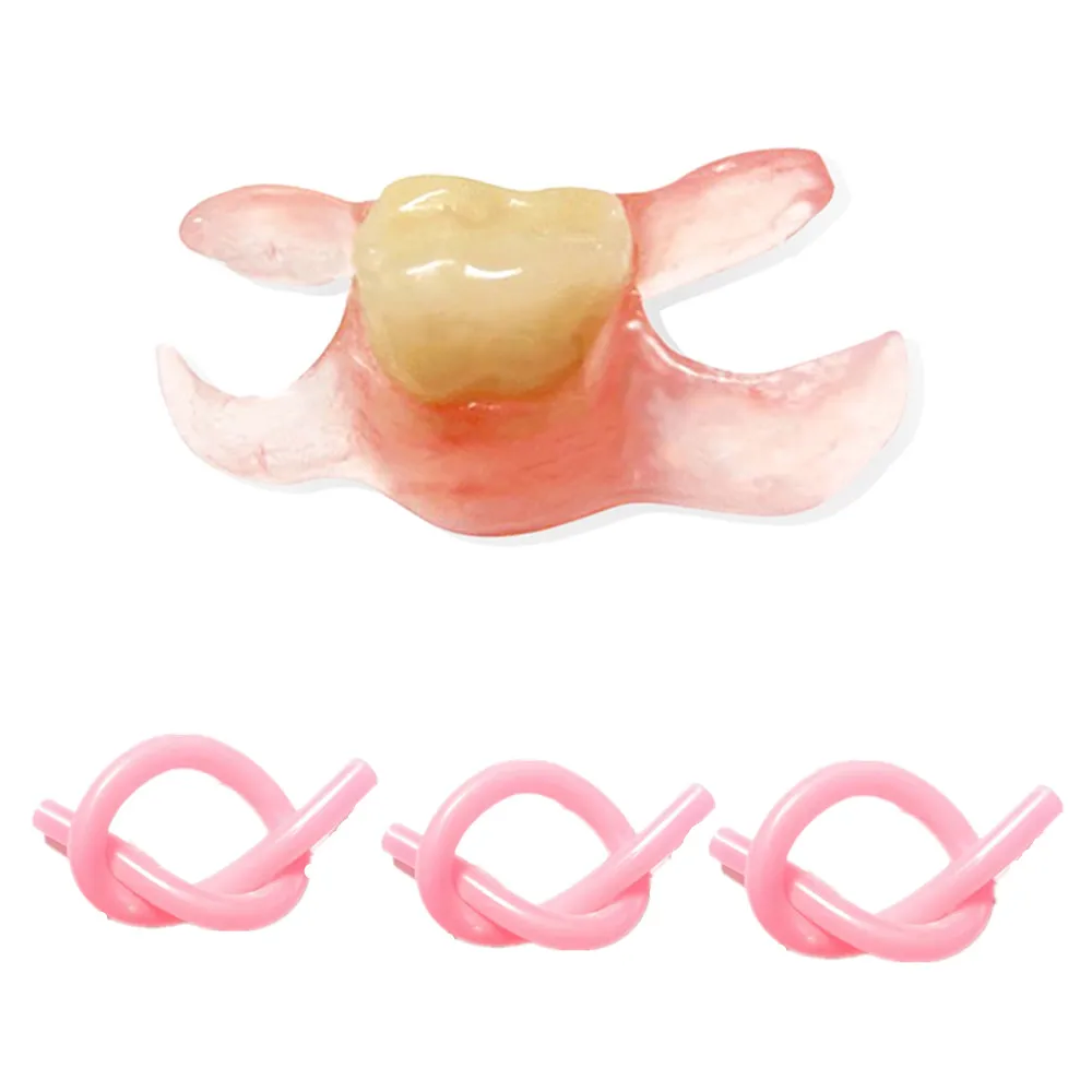 Adhesivo de reparación de encías de dientes bucales dentales falsos de fusión Flexible para carillas de sonrisa a presión equipo de Material de laboratorio de dentadura parcial