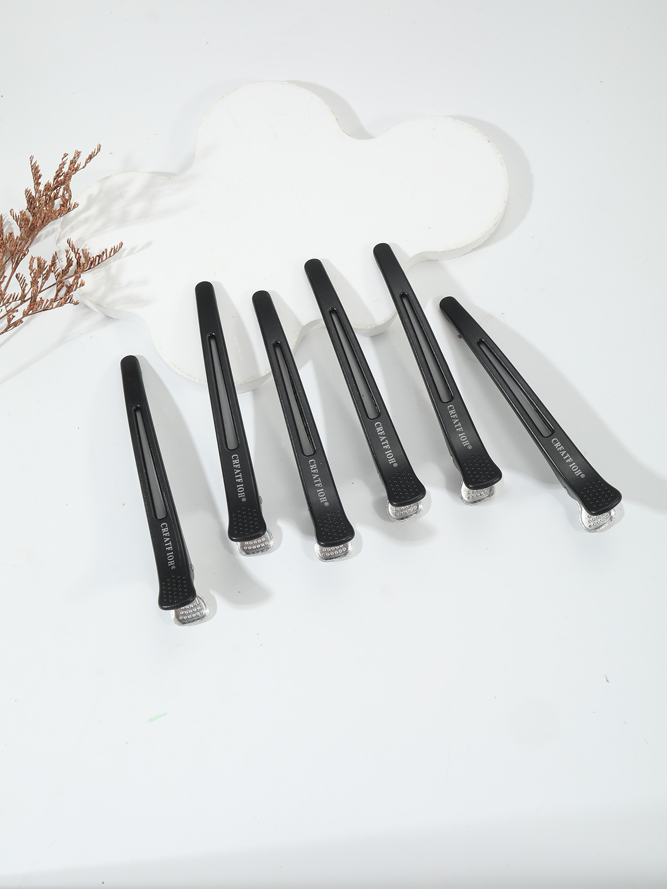 6 unids/set de pinzas para el cabello no dobladas, pinzas para el cabello de cocodrilo, herramientas de estilismo para peluquería, accesorios para el cabello