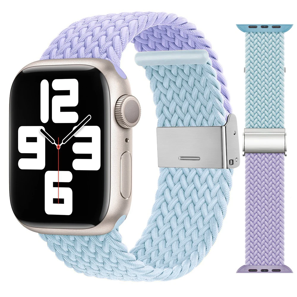 Плетеный ремешок для Apple Watch, 49 мм, 40 мм, 44 мм, 45 мм, 41 мм, 46 мм, 42 мм, 45 мм, браслет IWatch Ultra Series 11 10 9 7 8 6 5 SE Band