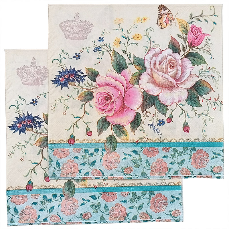 10/20pcs/Pac 33*33cm 2-Ply in Stock New Colourful Printed Napkins Flower and Grass Facial Tissues Party Tissue Paper Placemats