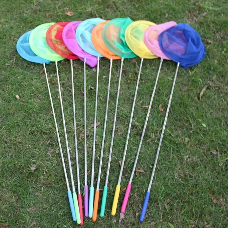 Telescopic Handheld Cage Net Summer Butterfly Catching Net Insect Catcher Lake River Fishing Tackle Swimming Pool Mesh Tools