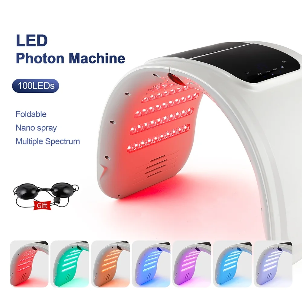 7 色 LED フェイスマスク PDT 機器フェイス & ボディサロンスパ肌の若返り光フェイシャルボディ美容機スキンケア用