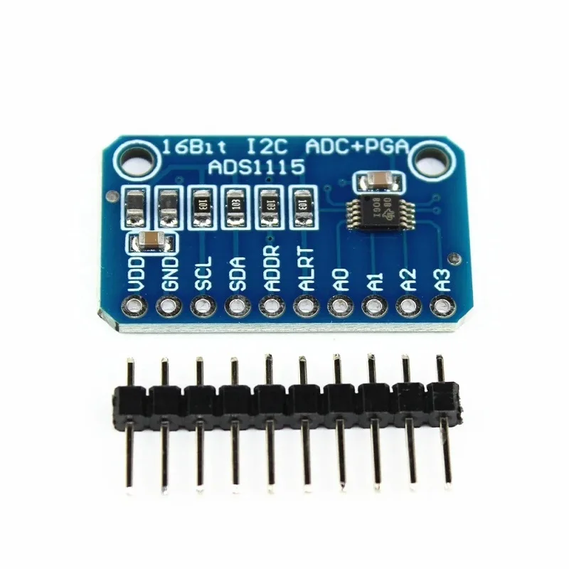 ADS1115 Ultrakleines 16-Bit-Präzisions-Analog-Digital-Wandler ADC-Entwicklungsplatinenmodul 4 Kanäle