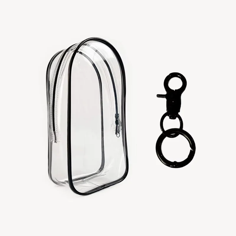 Für 17 cm Labubu Lagerung Tasche Plüsch Puppe Tasche Rutschige Baby Tasche Schutzhülle PVC Transparent Cutes Staubdicht Rucksack Anhänger