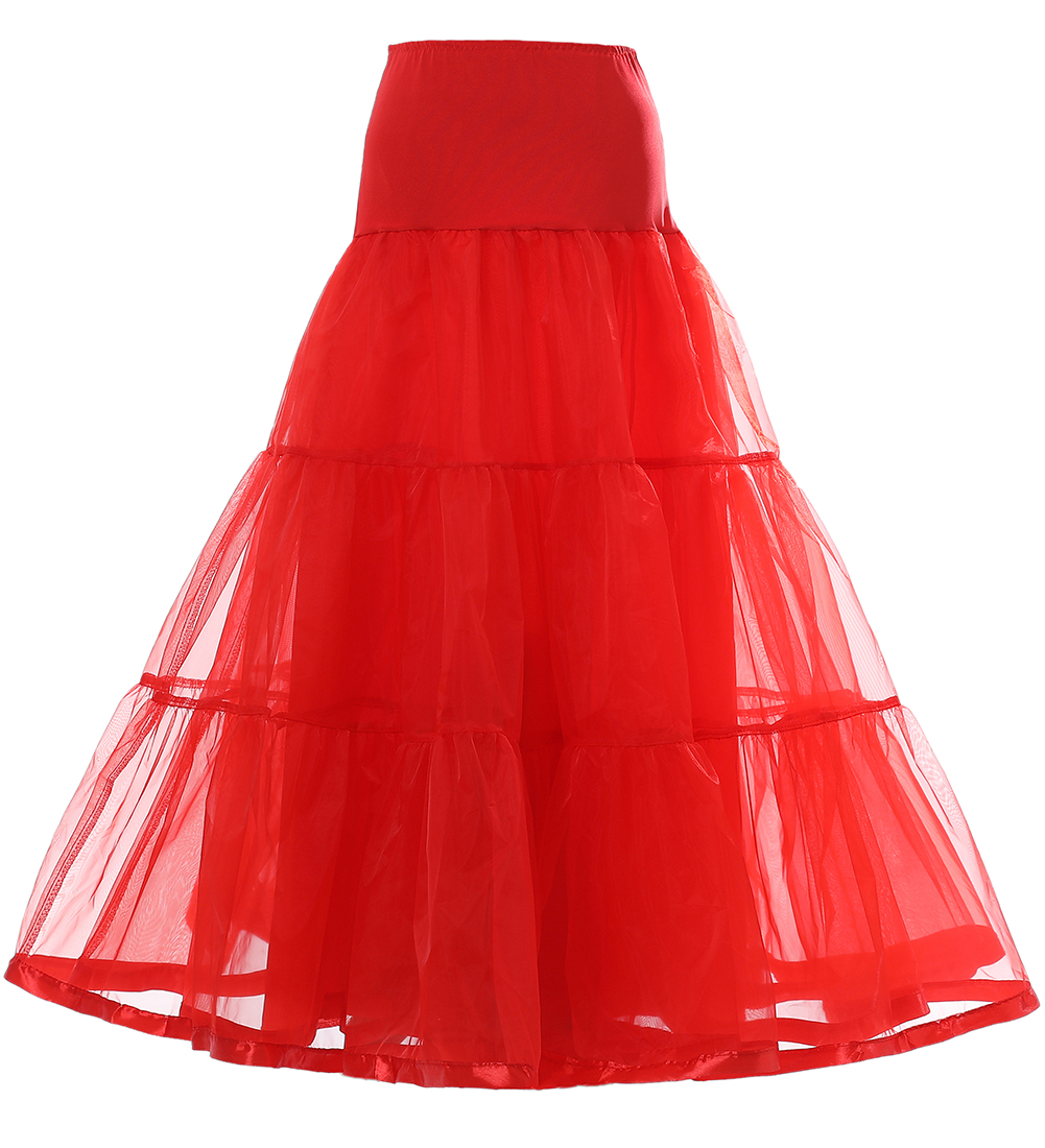 95 cm lungo sottoveste increspato crinolina da sposa vintage per abiti sottogonna rockabilly tutu