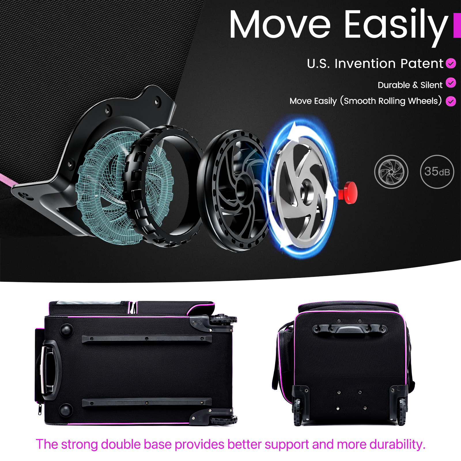 Bolsa de viagem para carrinho de negócios, grande capacidade, bagagem de mão, bolsa para laptop com rack de secagem de roupas, estojo de viagem multifuncional