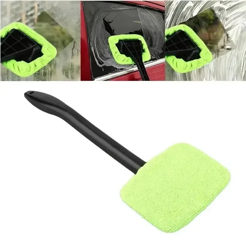 Herramienta de lavado de parabrisas, Kit de cepillo de limpieza de ventanas, accesorios para Interior de coche, mango largo, 1 ud.