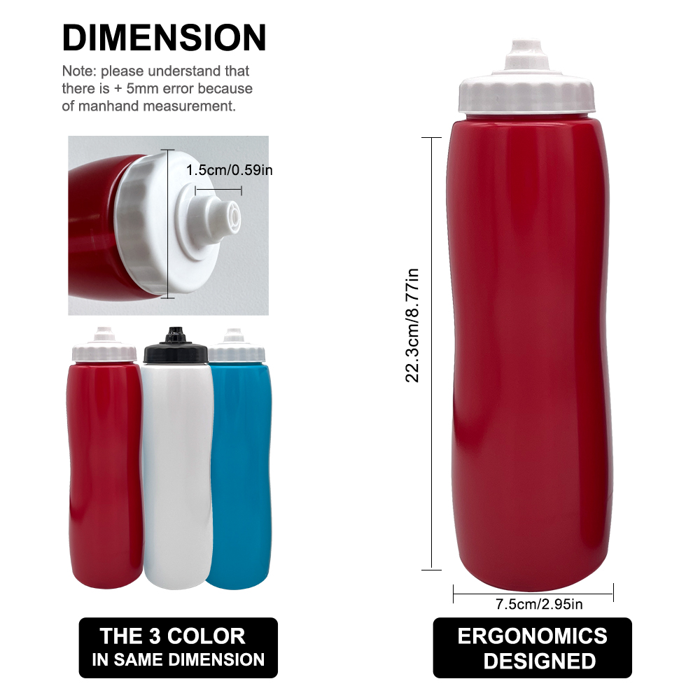 Hockey-Ausrüstung, 950 ml, Eishockey-Wasserflasche, BPA-freie Hockey-Sportflasche, geeignet für den Griff für Fußball, Lacrosse-Sportausrüstung