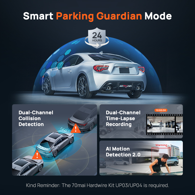 Global Version 70mai Dash Cam 4K Omni X800 HDR 360° Rotating Dual-Channel Supported 4G Compatible Supercapacitor 70mai X800 Omni